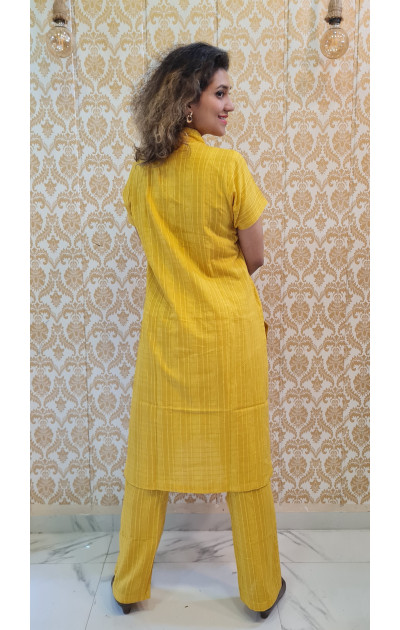 Yellow cotton co-ord set 