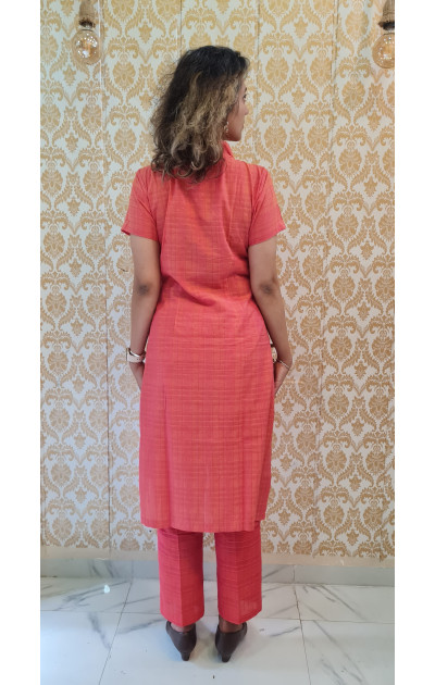 peach cotton co-ord set