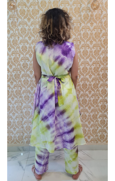   Purple & yellow Tie&dye co-ord