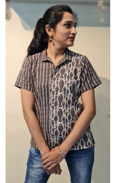 Kashish Shirt | Grey | Cotton