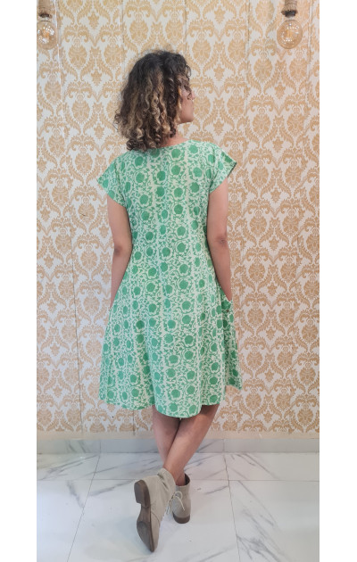 Pista green cotton co-ord set